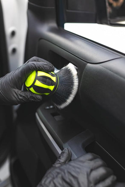 Detail Factory - Curveball XL Synthetic Brush - Ultra Soft Bristles, Comes with Storage Rack, Covers Large Area Inside or Outside Vehicles - Octane Ectoplasm