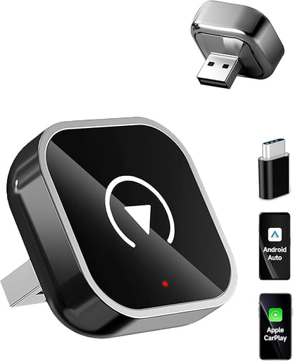 Ablink 2-in-1 Wireless Carplay Adapter for Android & iPhone,Plug & Play CarPlay Dongle Converts Wired to Wireless,Fast Auto-Connect US,No Delay,CarPlay Adapter for iPhone/Android with USB/USB-C Port