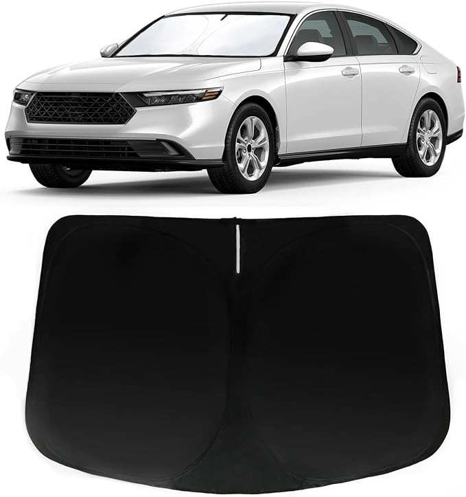 Windshield Sun Shade for 2023 2024 2025 2026 Honda Accord Car Front Window Sunshade with 240T Sun Visor Protector Blocks UV Rays Heat Sun Shield Accessories