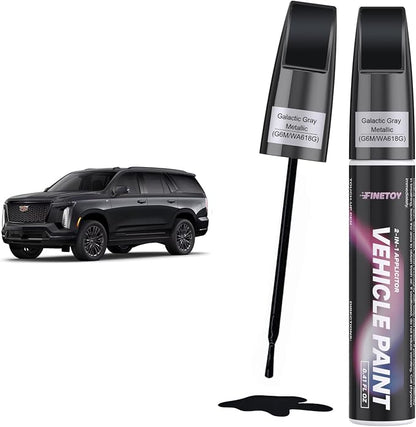 Galactic Gray Metallic(G6M/WA618G) Touch up Paint for Cadillac, Quick & Easy Fix for Car Scratches, 2 in 1 Car Touch up Paint with Pen Tip and Brush, Auto Scratch Repair Pen with Exact Color Match