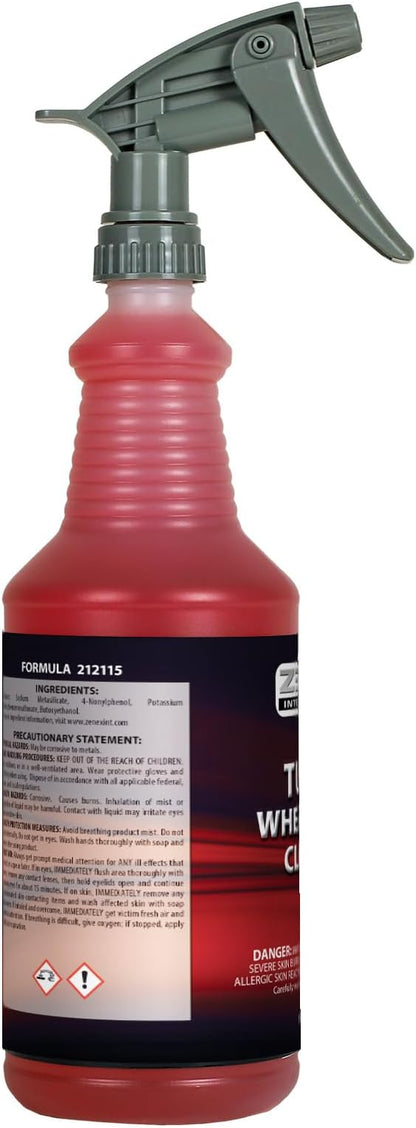 Zenex Turbo Wheel Cleaner - Professional-grade Wheel & Tire Detailer | Removes Grease, Brake Dust, & Road Grime | Chrome, Stainless Steel, Painted, & Rubber Surfaces | Non-Acidic | 32 oz (2 Pack)