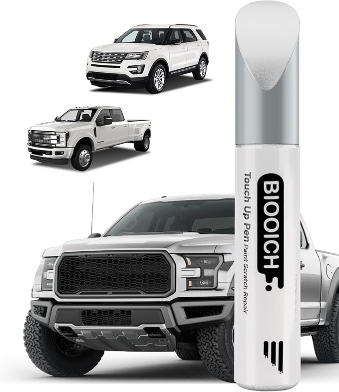 Touch Up Paint Pen Exact Color Match Car Chip and Scratch Repair (for Ford, White Platinum Metallic Tricoat(UG))