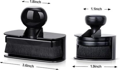 2pcs Large Car Tire Shine Applicator,Vegan Tire Shine Brush - Automotive Tire Dressing Applicator Brush with Storage Stand for Tire Detailing & Car Wash Kit, 3.6 Inch Length (Black & Orange)