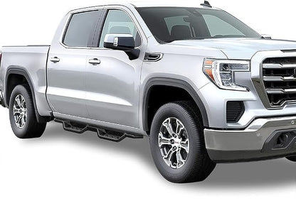 APS Black 6in Drop Down Bars Compatible with Chevy Silverado GMC Sierra 1500 2019-2026 Crew Cab & 2500 HD 3500 HD 2020-2026 (Silverado 1500 LTD Sierra 1500 LD 2022)