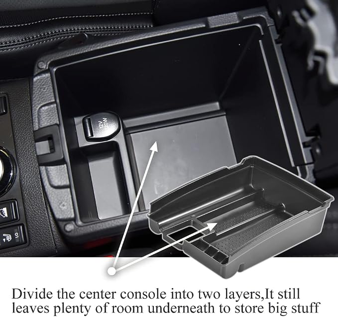 Center Console Organizer Storage Box Compatible with Nissan Rogue 2014-2020 Rogue Sport 2017-2022 Murano 2015-2024 ABS Insert Tray Organizer Glove Pallet