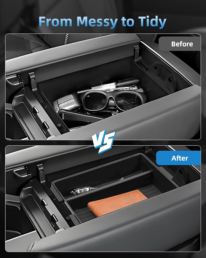 Center Console Organizer for 2024-2026 Lexus TX 350/500h/550h+, Armrest Storage Box with Removable Rubber Mat, 2024 2025 2026 Lexus TX 350/500h/550h+ Accessories