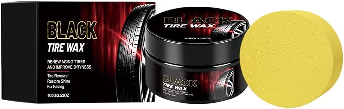 Tire Coat - 50g Tire Polishing Paste | Long Lasting Car Scratch Remover, Deep Black Automotive Wheel Shine For Mechanics Driver Detailers Groomers Modifiers Trucks Suvs Garage Sedans Shops