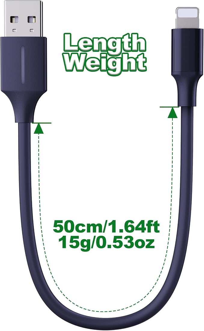 A to 8-Pin Bypass Bluetooth Headset CarPlay Cable for Motorcycle | 1.64Ft/Black,Enable CarPlay without Bluetooth Headset on Goldwing 2018-2024, 2-in-1 Support Charging