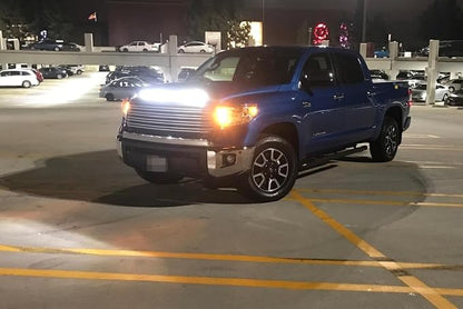 iJDMTOY Hood Scoop Mount 36-Inch LED Ultra Slim Light Bar Compatible with 2014-2021 Toyota Tundra, Includes (1) 108W High Power LED Lightbar, Hood Bulge Mounting Brackets & On/Off Switch Wiring Kit