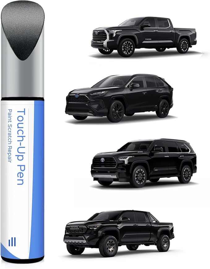 202 Black Touch Up Paint Compatible with Toyota Exact Match Chips and Nicks Touch Up