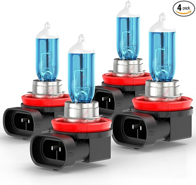Upgraded Halogen Headlight Bulbs Compatible for Jeep Grand Cherokee 2017 2018 2019 2020 2021 2022, H9/H11 High Low Beam Headlamp Lights, 6000K White, 300% Brightness, Plug n Play, 4-Pack