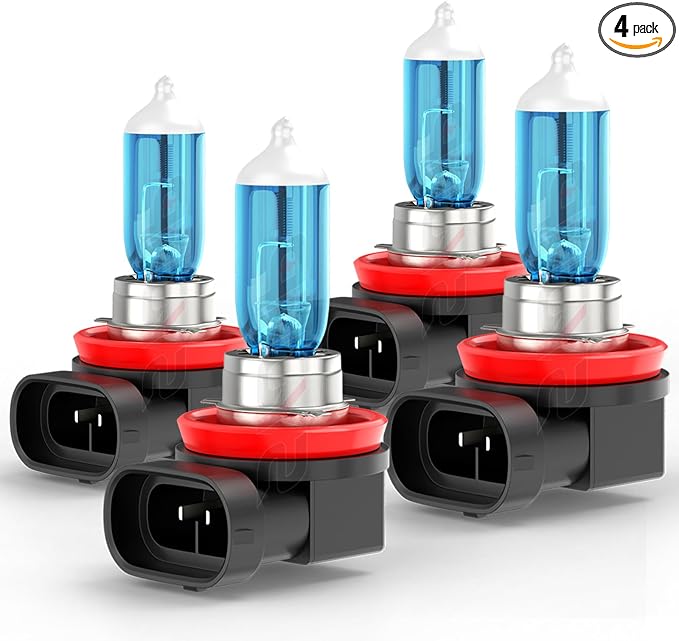 Upgraded Halogen Headlight Bulbs For Compatible for Toyota Tacoma 2016 2017 2018 2019 2020 2021 2022 2023, H9/H11/H8 High and Low Beam Headlamp White Lights, 300% Brightness, Plug n Play, 4-Pack