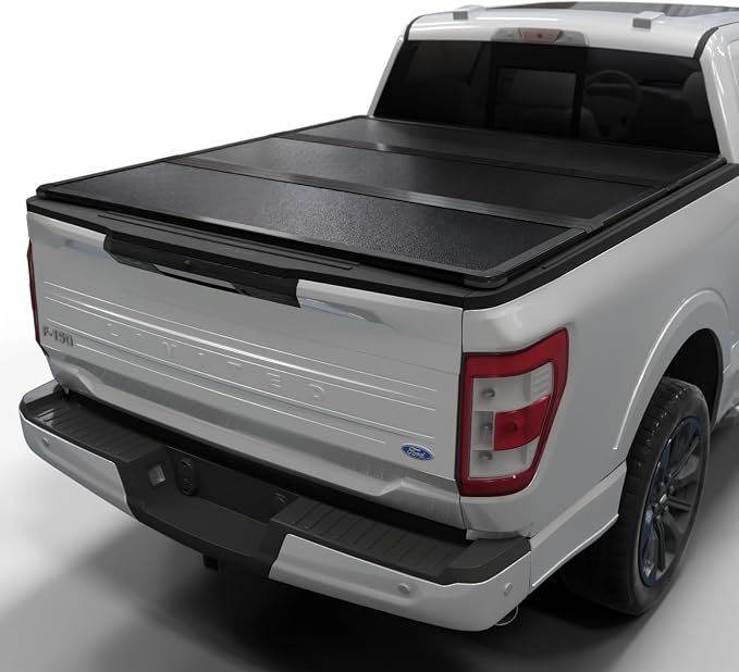 Toptiny Hard Folding Truck Bed Tonneau Cover |HTF017|Fits 2015-2026 Ford F150 6'5" Bed (78")