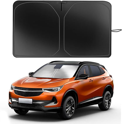 Car Windshield Sun Shade, 240T Thickened Block Heat and Sun Keep Cars Interior, Foldable Automotive Sunshade for Car SUV Truck Front Windshield (57.09x 31.5 inch)
