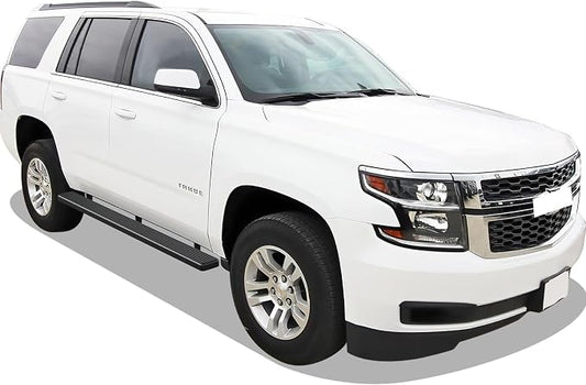 APS Running Boards (Nerf Bars Side Steps Step Bars) Compatible with Chevy Tahoe GMC Yukon 2000-2020 4Dr (Exclude Z71 Denali Yukon XL) (Stainless Steel Black Powder Coated 5in)