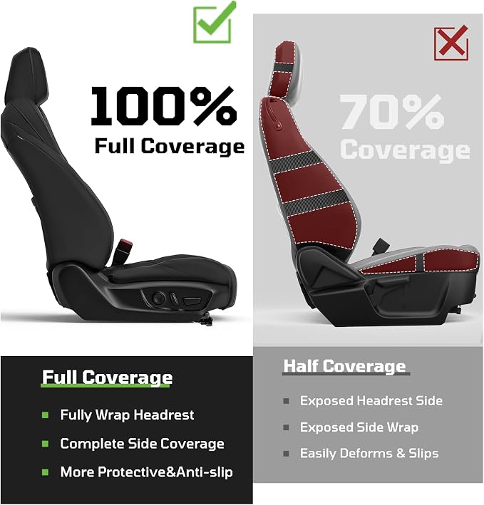 Fit for Tacoma 2024-2026 Car Seat Covers,Custom Car Seat Covers Full Set 5-Seat Car Seat Protector,Waterproof Comfortable Luxury Leather Seat Covers-Full Coverage Automotive Seat Covers Design(Black)