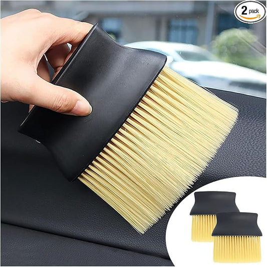 Auto Interior Dust Brush - Soft Bristles Car Duster Interior Household Cleaning Dust Car Detailing Brush - Whisk Broom Car Cleaning Brushes Dusting Tool for Auto Dashboard Interior & Exterior (2PCS)