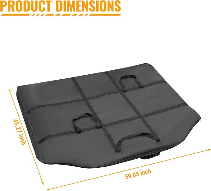 Freedom Panel Rear Hard Top Storage Bag with Handle Compatible with 2021-2025 Ford Bronco 2&4 Door, Heavy Duty 600D Oxford Fabric Car Top Panel Protector Bag,Rear Roof Panel Carrying Case Black