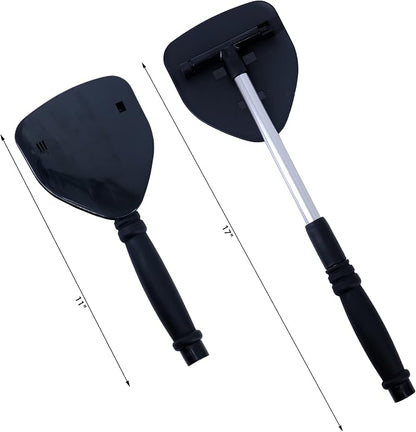 Polyte Pivoting Windshield Glass Cleaning Tool Extendable Aluminum Handle w/3 Premium Microfiber Covers, Spray Bottle, Mesh Bag, Triangle Shaped Plate