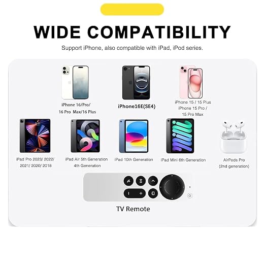 1.5ft Short iPhone 17/17E/16E/16/15 Car Carplay Cable, USB A to USB C for iPhone 17 16 Pro Max, Air, 15 16 Plus car charger, iPad 10th Gen iPad Pro iPad Air 5th 4th Mini 6th Gen car Cable Replacement