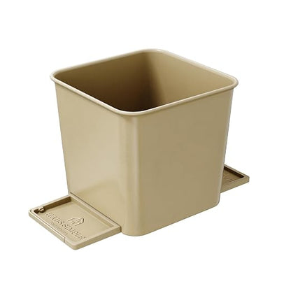 Car Trash Can with Stability Wings – Leakproof Portable Garbage Bin for Fabric & Rubber Mats – Compact Durable Plastic Auto Organizer for Cars, SUVs, Trucks (Mocha, Small)