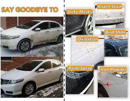 Upgrade Clay Towel 3.0 Ver - Clay Towel for Car Detailing to Remove Paint Overspray, Water Spots,Tree Sap,Rail Dust from Paint,Glass,Plastic Surfaces,Fine Grade Clays Bar Towels(1Pcs-Yellow,12" x 12")