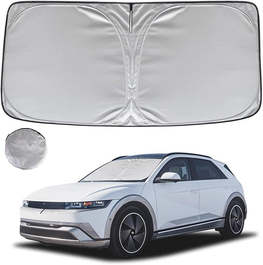 KAYZT Windshield Sun Shade for 2022-2025 2026 Hyun-dai Ioniq 5 Foldable Sunshade Front Window Custom Fit Car Accessories