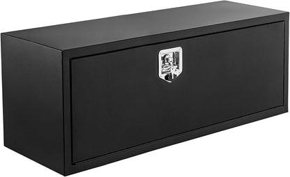 Garvee Black Steel Truck Bed Tool Box, Trailer Tongue Box, Truck Storage Organizer Tool Chest For Truck Bed, RV, Trailer (30 in x 14 in x 16 in-NEW)