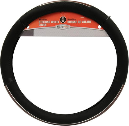 RoadPro RPSW3005 Black 18" Microfiber Steering Wheel Cover
