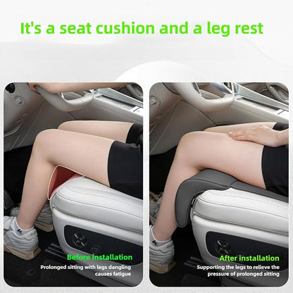 Car Seat Leg Support Extension Cushion for Car Driver Seat Extender Pad Leg Support Seat Pillow For Auid Q5 BMW X5 Toyota RAV4 Ford F150 Hyundai Tucson Honda CRV etc Universal Seat Cushion (Black)