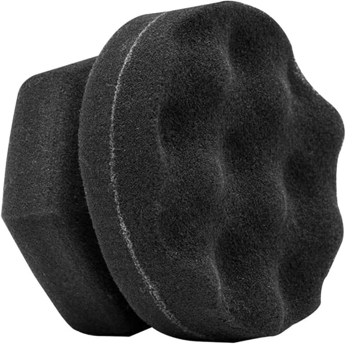 Tire Dressing Shine Applicator (4 Pack), Round Grip Deeper Tire Brush Dressing Applicator Pad Wave to Reach Trim Makes Detailing Tires Easier -, Washable, and Reusable
