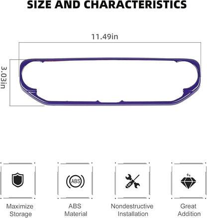 RT-TCZ Air Conditioning Dashboard Center Console Control Trim Panel Cover Interior Accessories Decoration Trim Kit for 2018-2022 Jeep Wrangler JL JLU & Jeep Gladiator JT (Purple)