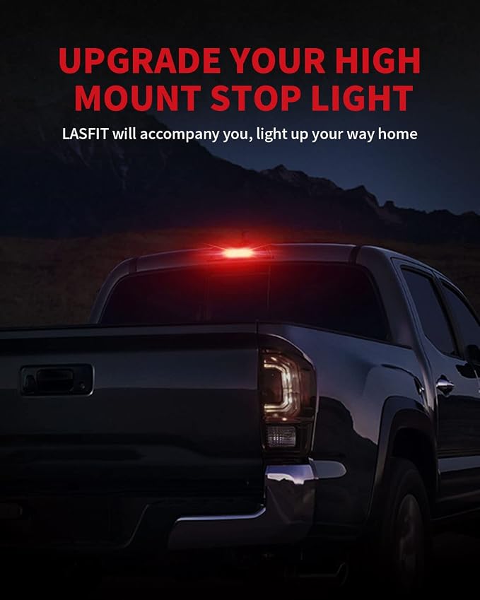 LASFIT 921 LED Bulb Third Brake Center High Mount Stop Light, 912 T15 Red Canbus Error Free 906 904 W16W LED Bulb 3rd Brake Lights For Cars Truck Three Times Brightness, Pack of 2