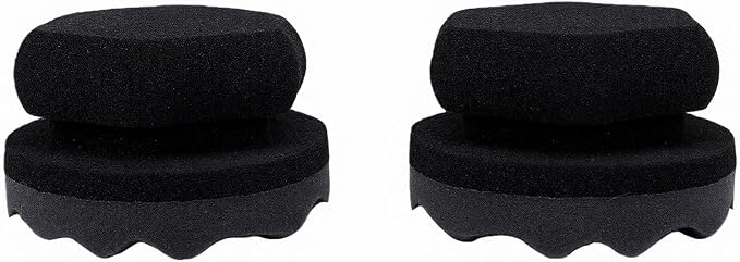 Hex Grip Tire Dressing Applicator Pad, 2PCS Reusable Foam Sponge with Wavy Contoured Surface for Even Shine Car Detailing (L (37.8 X 25.2in))