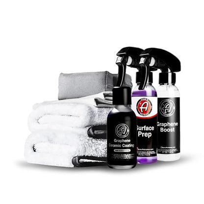 Adam's UV Graphene Ceramic Coating Kit Without UV Flashlight - 10H Ceramic Coating for Cars with UV Glow Technology, 7+ Years of Shine, Gloss & Protection for Car Boat RV Motorcycle