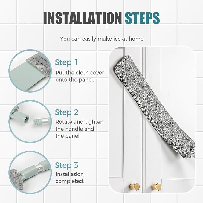 Retractable Gap Dust Cleaner with Microfiber Cloths,Extendable Long Handle Washable Bendable Duster Brush for Cleaning Under Appliances Furniture Couch Fridge