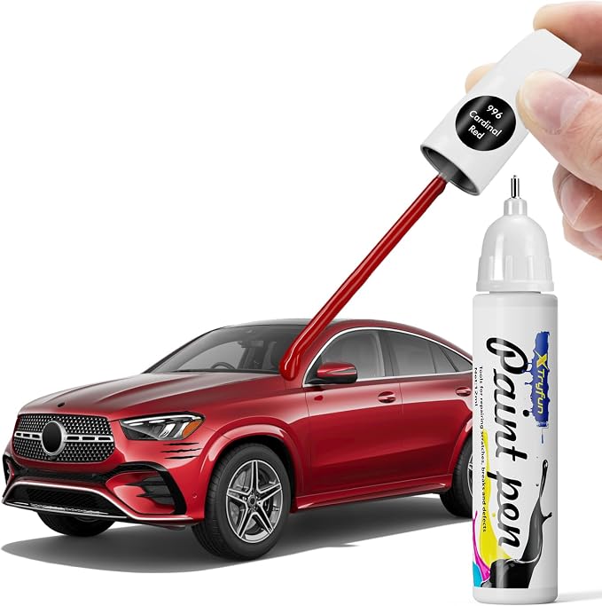 996 Cardinal Red Touch Up Paint Compatible with Mercedes Benz, DIY Car Paint Scratch Repair, Quick & Easy Fix Automotive Scratch Repair for A/B/AMG/C/E/G/CLS/GL/GLC/GLE/GLS/EQE/EQS/SL