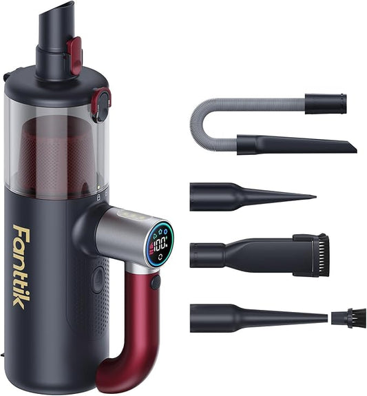 Fanttik Cruise V11 APEX Handheld Vacuum Cordless, 4-in-1 Vacuum Cleaner for Pet, AxLoop 180° Rotatable Handle, LED Touch Screen, 3 Suction Modes for Home Corners, Couches, Crevices