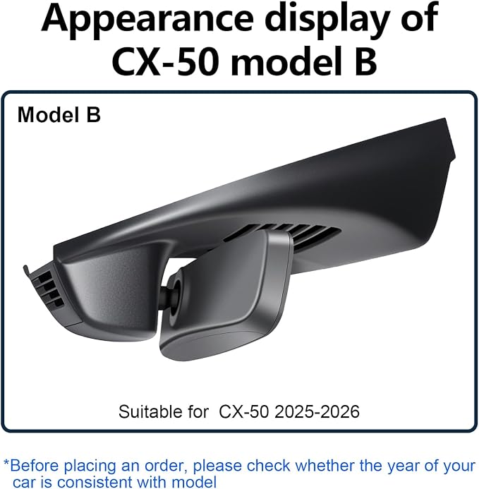 Mangoal Front 4K & Rear 1080p Dash Cam Custom fit for Mazda CX-50 2025 2026(Model B), UHD 2160P Video, Free App & WiFi, GPS, 128GB Card