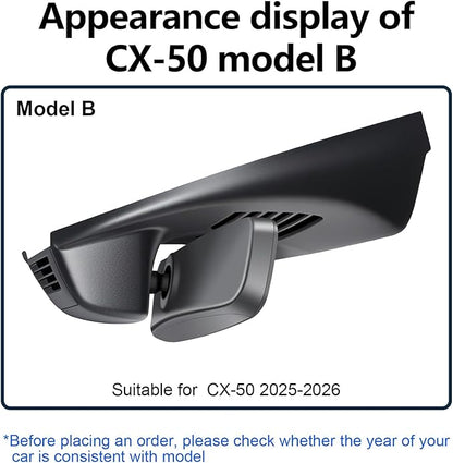 Mangoal 4K Dash Cam Custom fit for Mazda CX-50 2025 2026(Model B), UHD 2160P Video, Free App & WiFi, GPS, 64GB Card