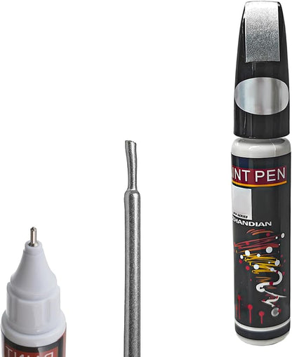 Touch Up Paint for Cars, Two-In-One Auto Body Scratch Repair Gloss Fill Pen, Professional Easy & Quick Scratch Remover Paint Pen for Most Vehicles, Car Accessories (Silver Gray)