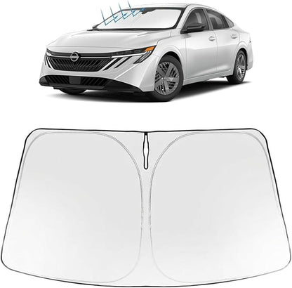 Proadsy Windshield Sun Shade Custom Fit Nissan Sentra 2020-2026 Foldable Front Sunshade Protector Sun Visor Blocks UV Rays Keep Car Cooler Accessories