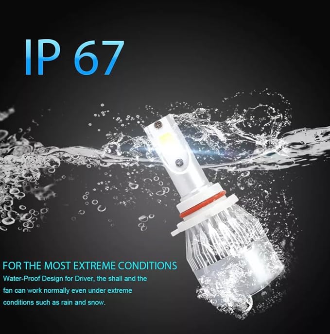 2PCS H11/9006/9005/H7/H4/H13/9007/9004 Car LED Light, 6000K 3800LM Super Bright High and Low Beam Bulb C6 LED Fog Light Headlight Bulb Replacement, Plug & Play, Car/trucks (9005/9140/9145/HB3)
