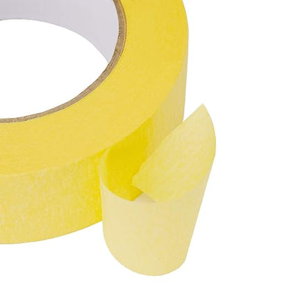 Lichamp 36mm x 55m Yellow Automotive Masking Tape for Painting, Auto Body Yellow Painters Tape for Car Detailing, 1.4 inch x 60 Yards