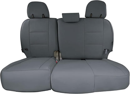 FH Group Custom Fit Car Seat Covers Specifically Made for 2011-2020 Toyota Sienna 7 Passenger, Car Seat Cover 3rd Row, Automotive Seat Covers in Solid Gray Faux Leather, Waterproof and Washable