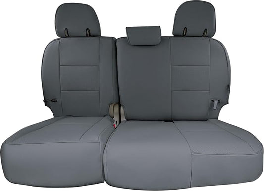 FH Group Custom Fit Car Seat Covers Specifically Made for 2011-2020 Toyota Sienna 7 Passenger, Car Seat Cover 3rd Row, Automotive Seat Covers in Solid Gray Faux Leather, Waterproof and Washable