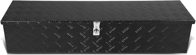 DNA MOTORING Truck Tool Box - Lockable Aluminum Storage Box, Organizer, 49"x13"x10", Black, w/Lock & Keys