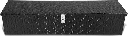 DNA MOTORING Truck Tool Box - Lockable Aluminum Storage Box, Organizer, 49"x13"x10", Black, w/Lock & Keys