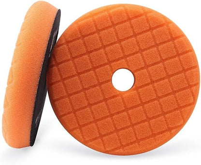 SPTA PRO Orange Heavy-Cut Polishing Foam Pad, 1Pc 6 Inch 150mm Backing Plate Compound Buffing Polishing Sponge Pads for Car Buffer Polisher Compounding, Polishing and Waxing -SF601