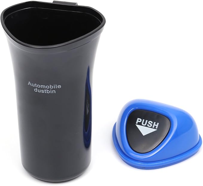 Automobile Dustbin Car Trash Can Garbage Can Leakproof Vehicle Trash Bin(Blue)